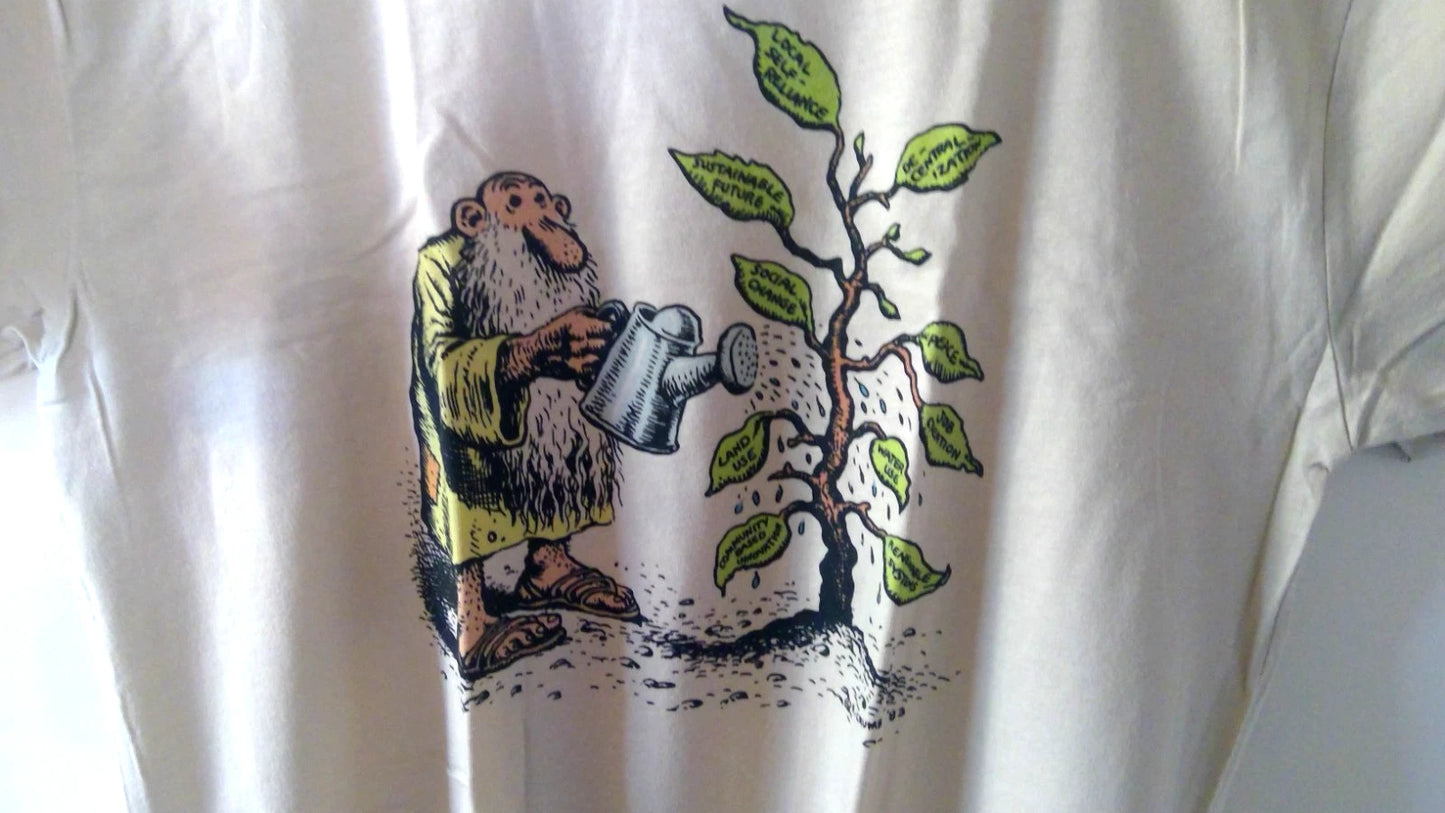 R Crumb T-Shirt Mr Natural nurturing community new small tan cotton free ship