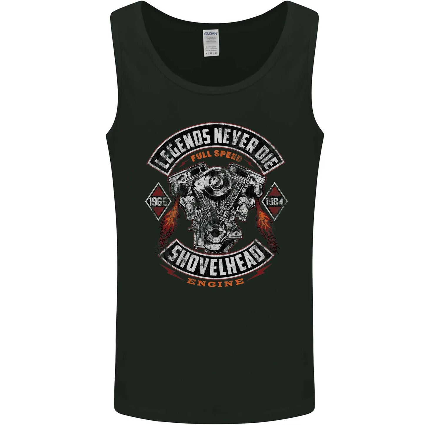 Legends Never Die Biker Motorbike Mens Vest Tank Top