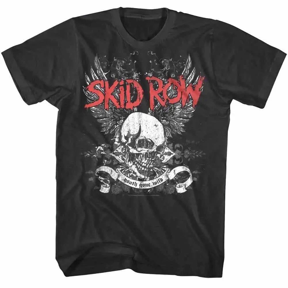 Skid Row Youth Gone Wild Winged Skull Men's T Shirt