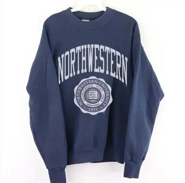 Retro 90s Northwestern University Sweatshirt Vintage College Crewneck