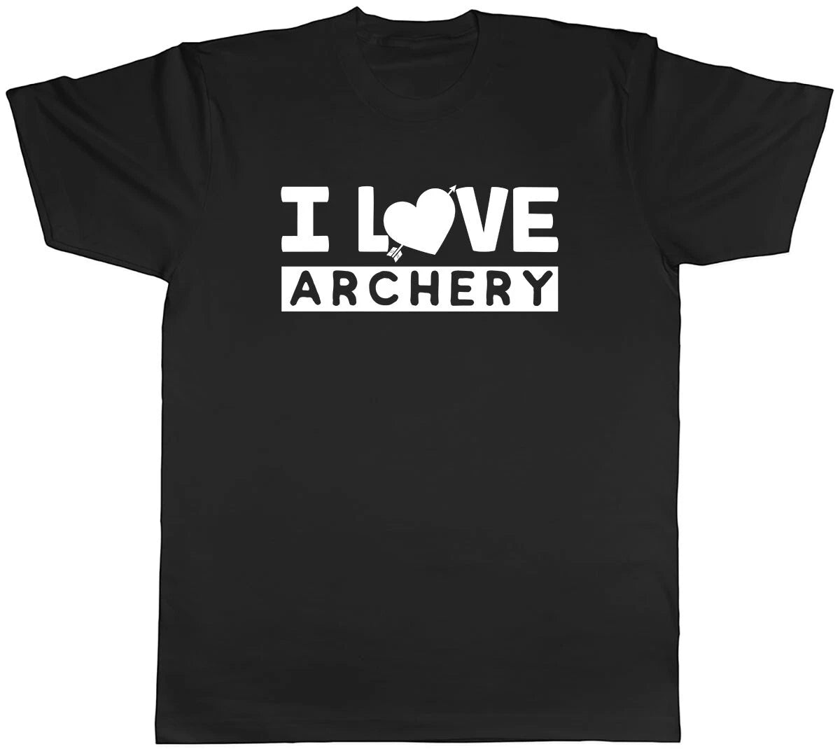 I Love Archery Mens Unisex T-Shirt Tee