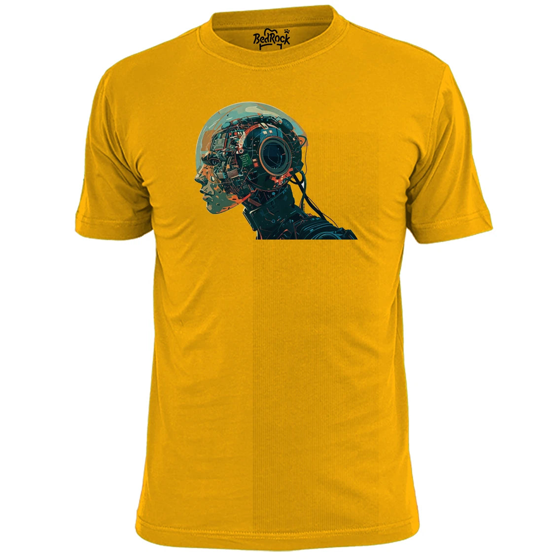 Mens Cyborg Head T Shirt Art Robot