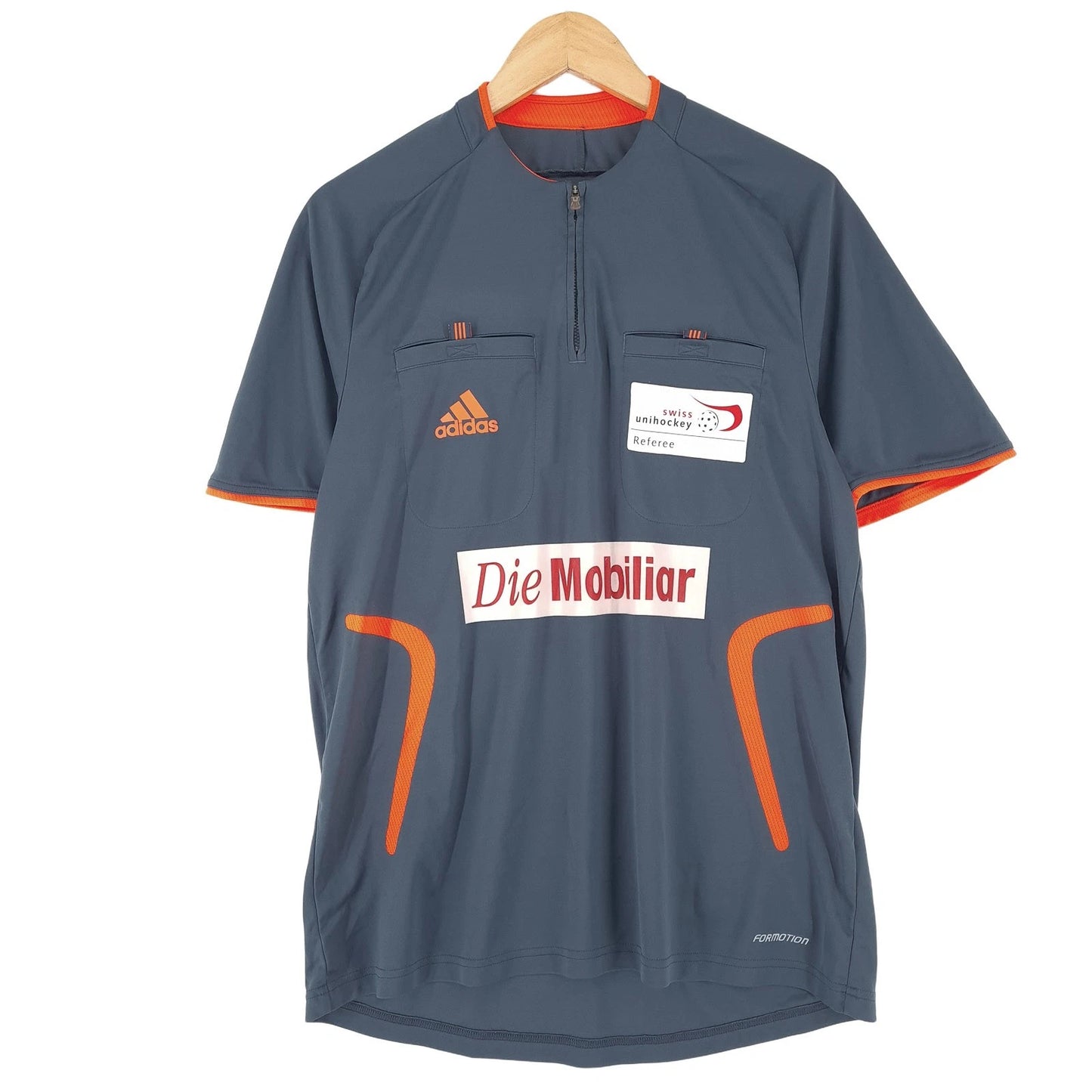 Adidas Mens Referee Unihockey Re6 Multicolor Sports T-Shirt M Clima365