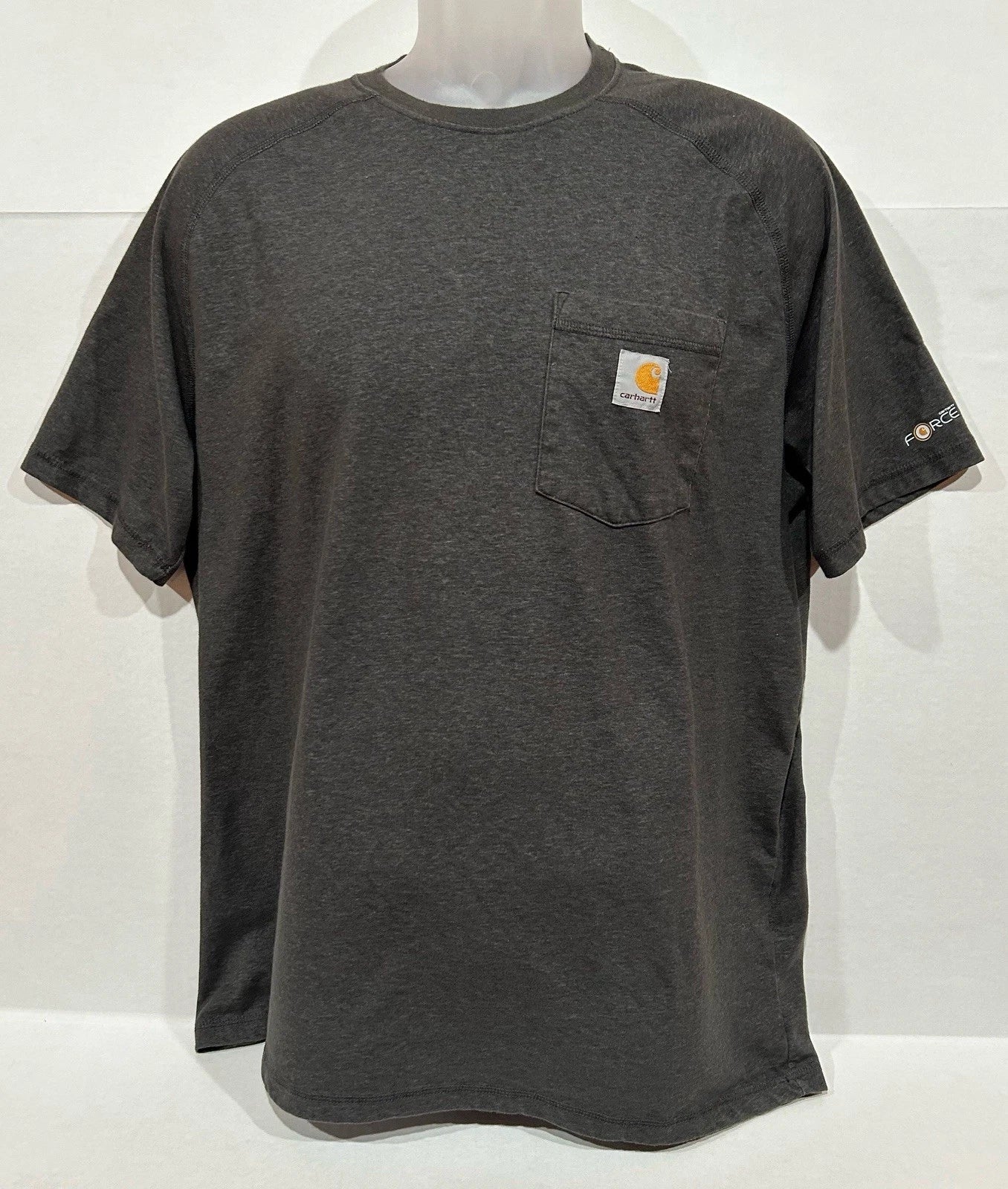 Carhartt Force T Shirt Short Sleeve Pocket Tee Gray Men's Size XL Relaxed Fit
