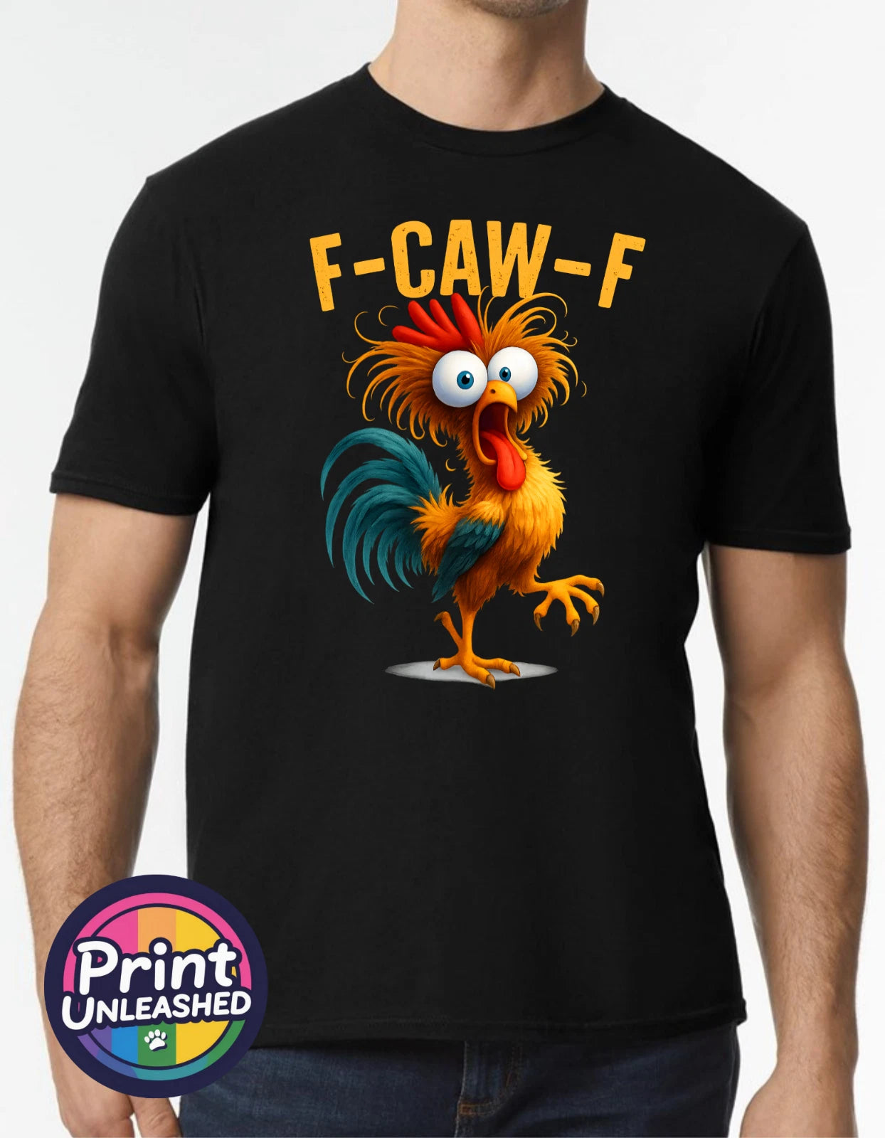 F-CAW-F Funny Slogan T-Shirt Chicken⭐Unisex S-2XL Fun Quirky Gift Printed Tee UK