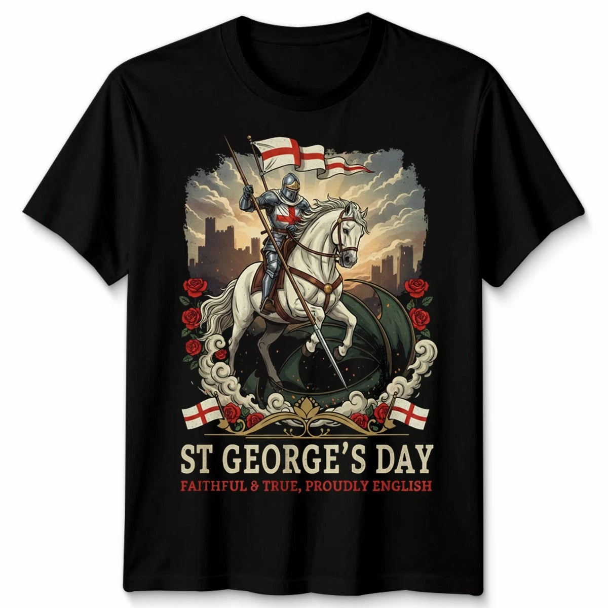 St Georges Day Novelty English Flag Unisex Tshirt Outfit Idea