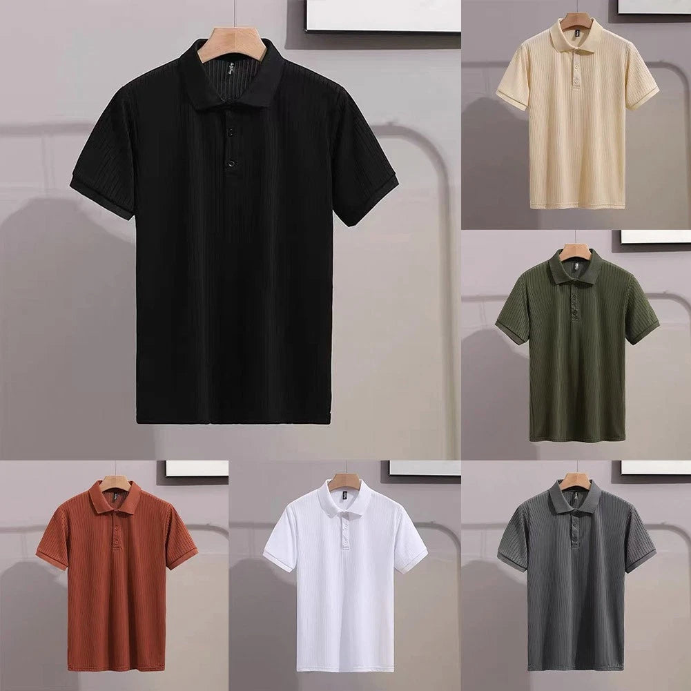 Daily Wear Vacation Men's Striped Shirt Moisture Wicking Slight Stretch