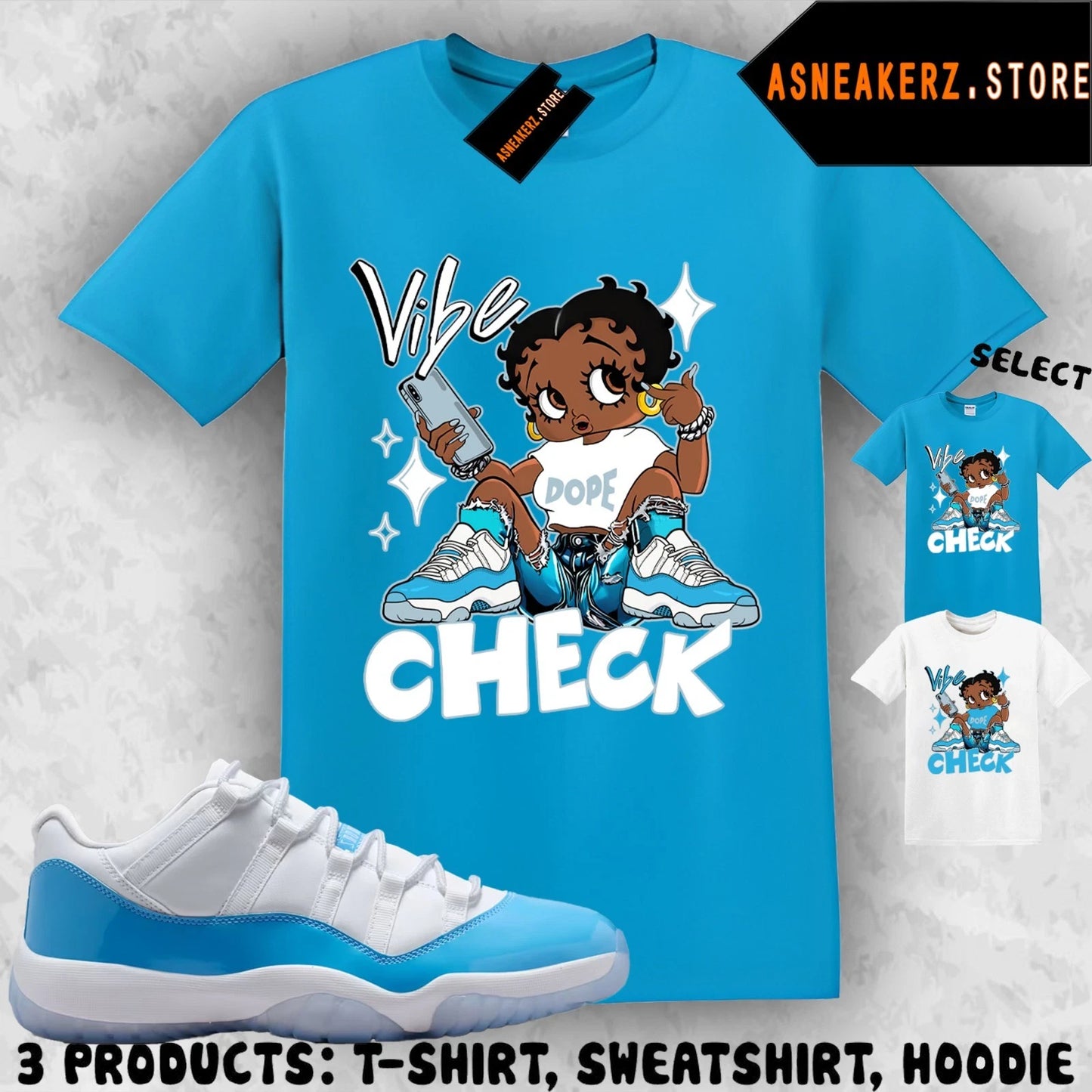 Tee Shirt Matching AJ 11 Low University Blue 2026 Match Sneaker Betty Vibe Check