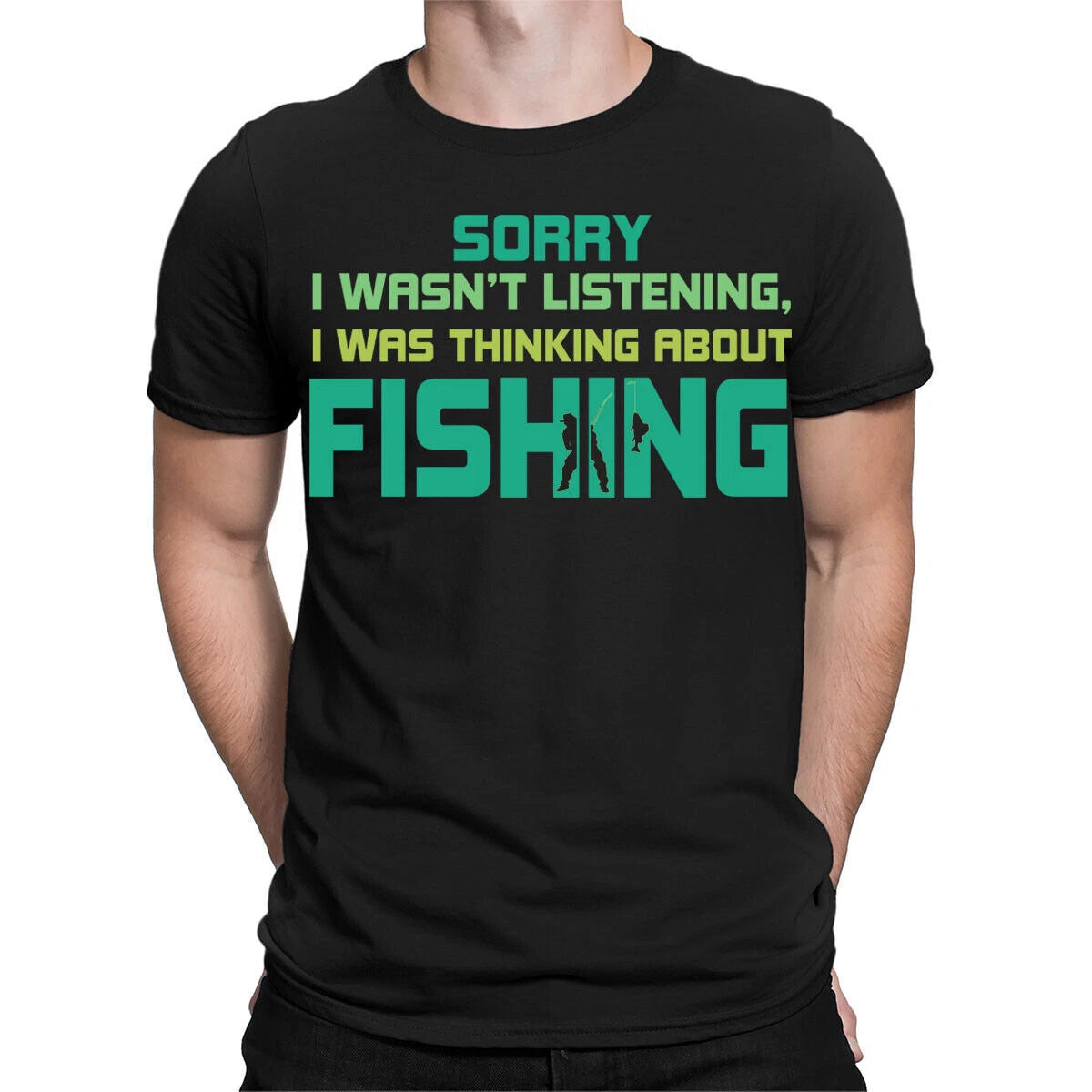 Fishing Sarcasm I Think About Sarcastic Funny Fishermen Mens T-Shirts #TA-131