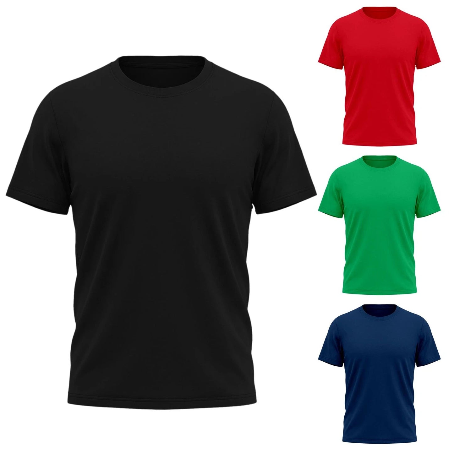 Mens Plain T Shirt Crew Neck 100% Cotton Short Sleeve Casual Summer Men shirt