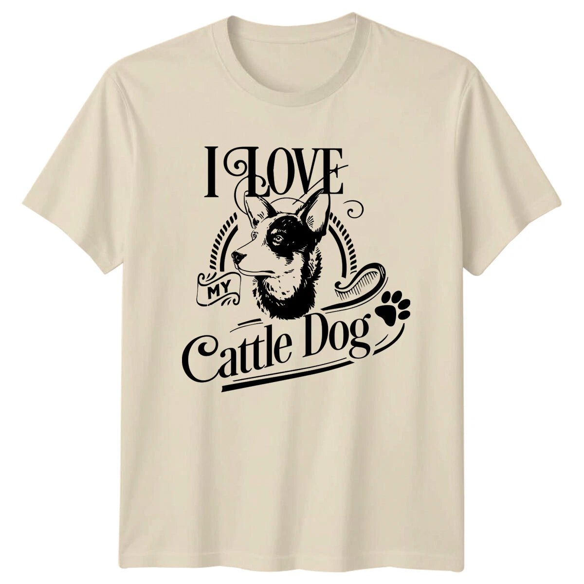I Love My Cattle Dog T-Shirt Cute Australian Heeler Dog Tee