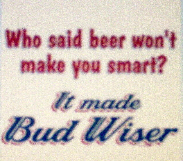T-Shirts - Beer Made Bud Wiser (A12346C) 9" x 12.75" on White