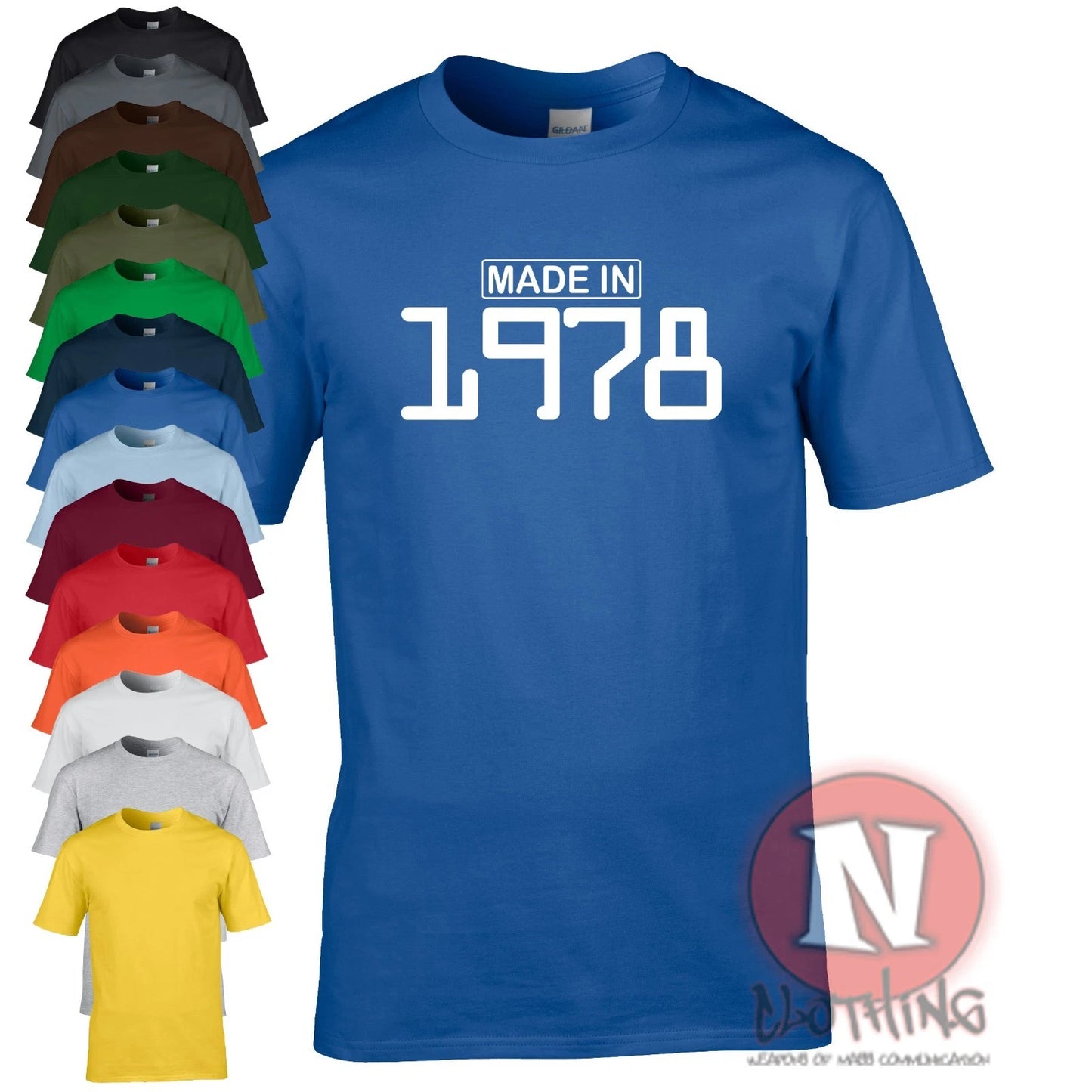 Made in 1978 t-shirt birthday celebration funny party gift present Teeshirt
