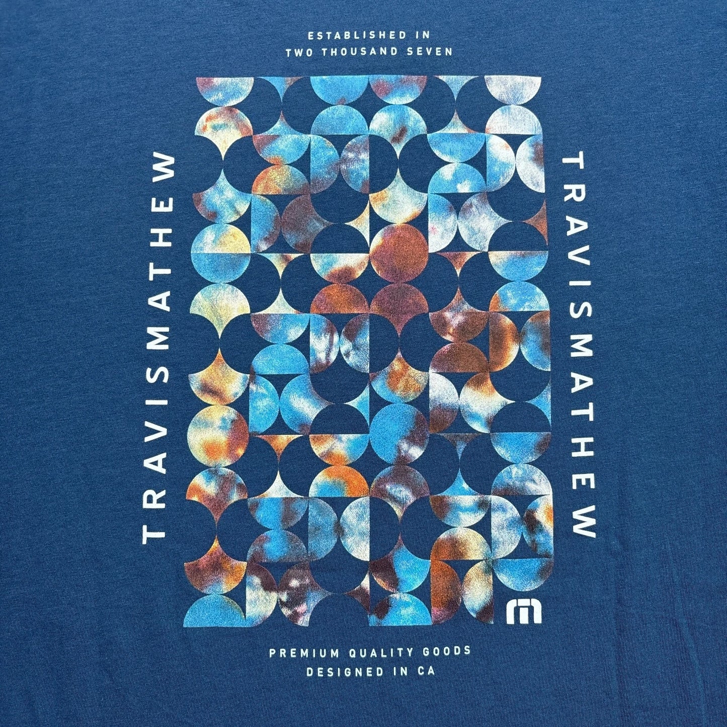 NWT Travis Mathew Return Ticket Premium T-Shirt Mens L Blue MSRP $50