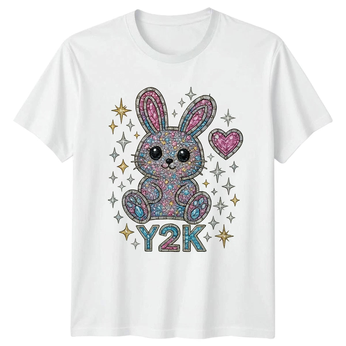 Y2k T-Shirt Glitter Bunny Y2K Aesthetic Birthday Gift For Him And Her