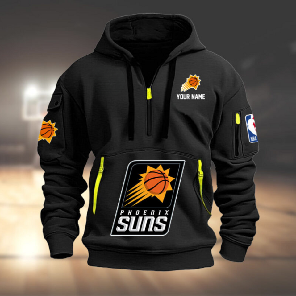 Personalize Phoenix Basketball Team Quarter Zip Hoodie