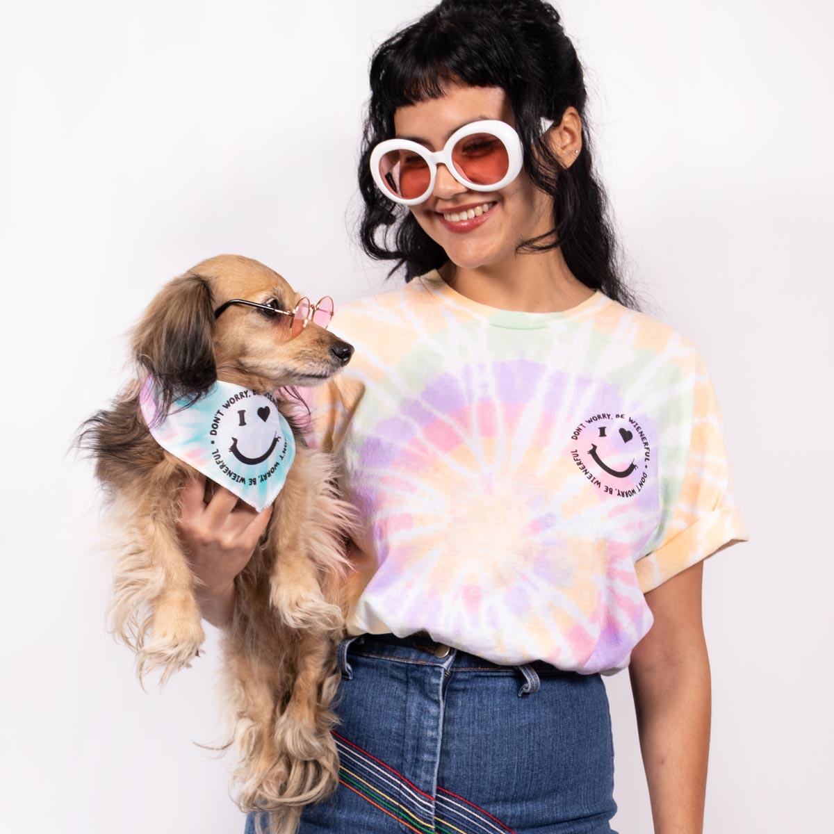 smiley ween unisex tee | tie-dye