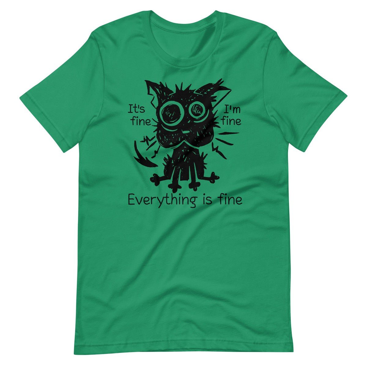 Stressed Cat Funny I'm Fine Unisex T-Shirt