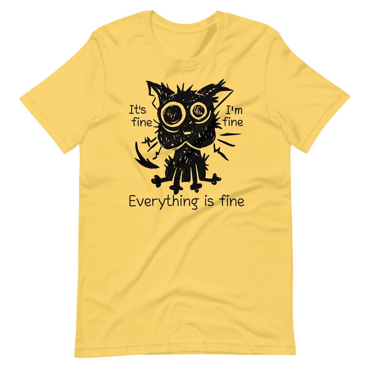 Stressed Cat Funny I'm Fine Unisex T-Shirt