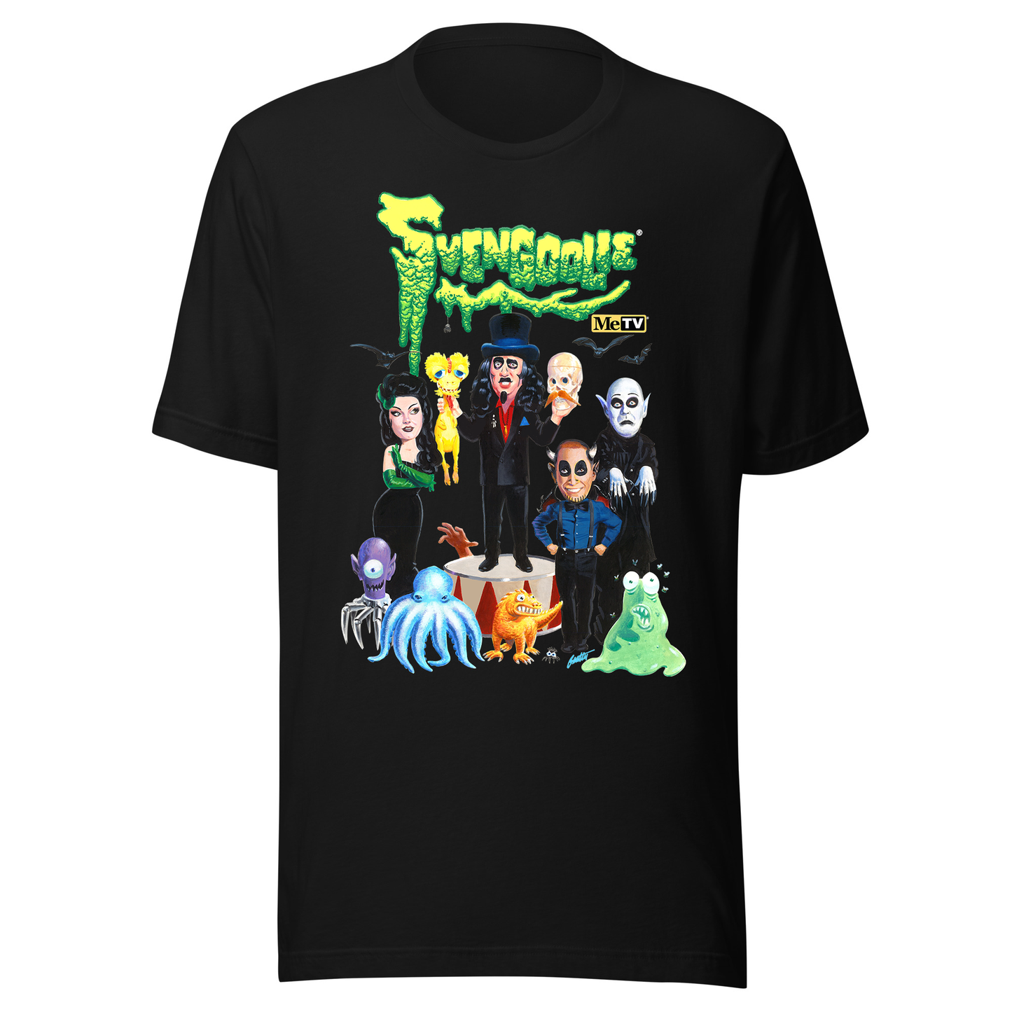 "Master of Scaremonies" Svengoolie® T-Shirt by Terry Beatty (2025 Series)