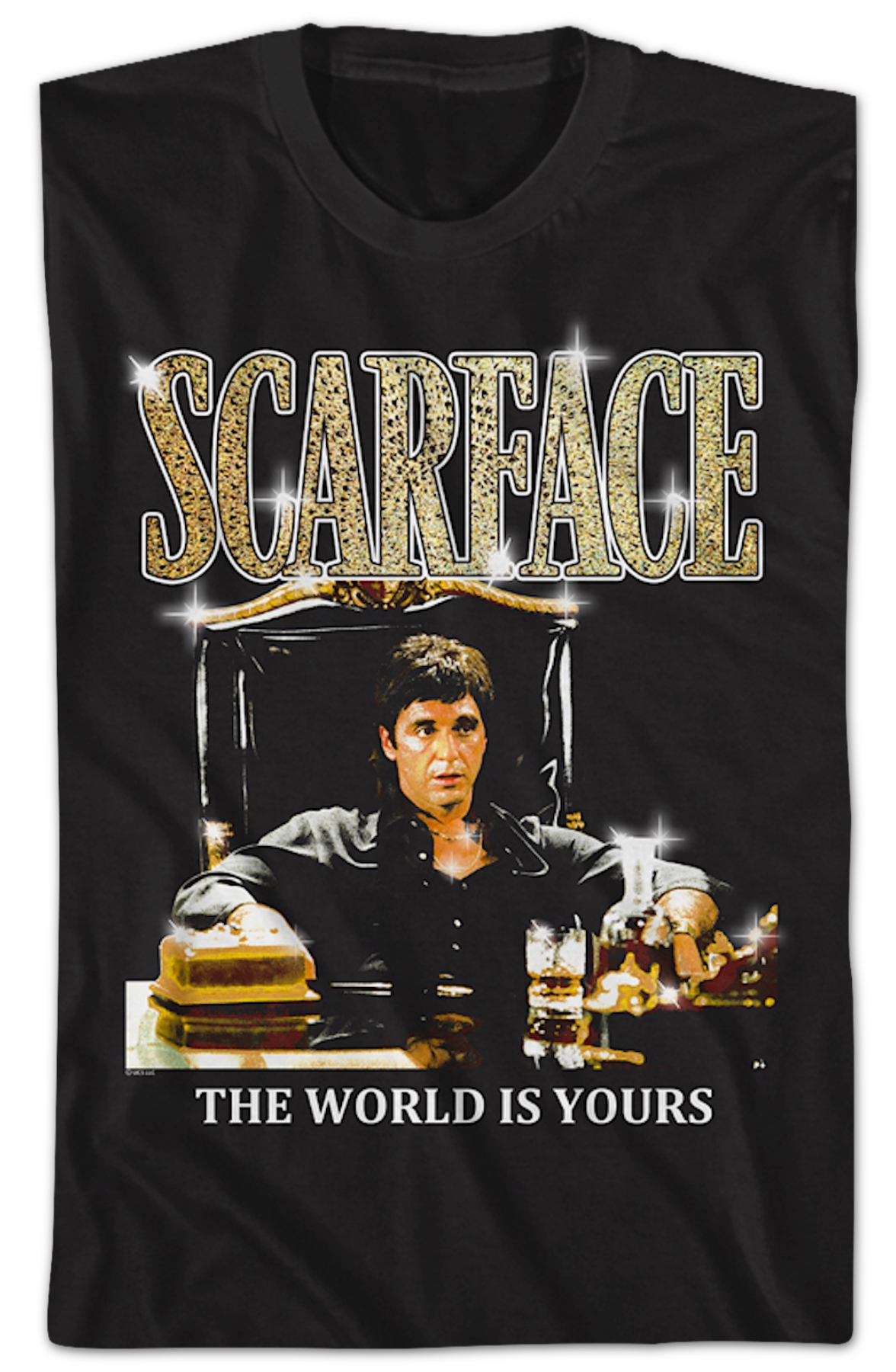 The World Is Yours Sparkling Logo Scarface T-Shirt