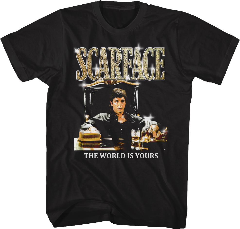 The World Is Yours Sparkling Logo Scarface T-Shirt