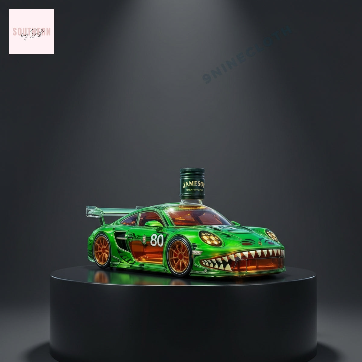 Unique Sports Car Jameson Irish Whiskey Bottle