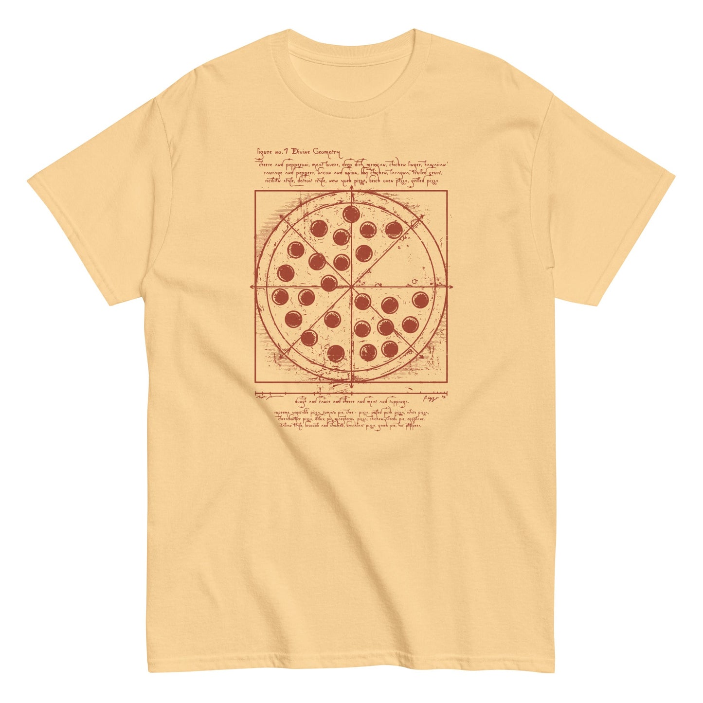 Vitruvian Pizza Men's Classic Tee