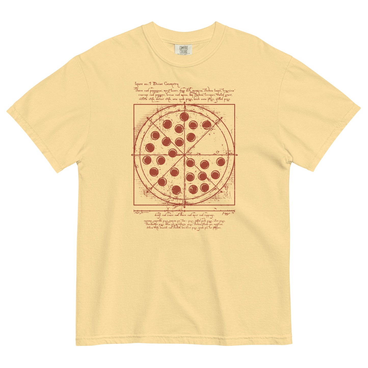 Vitruvian Pizza Men's Relaxed Fit Tee