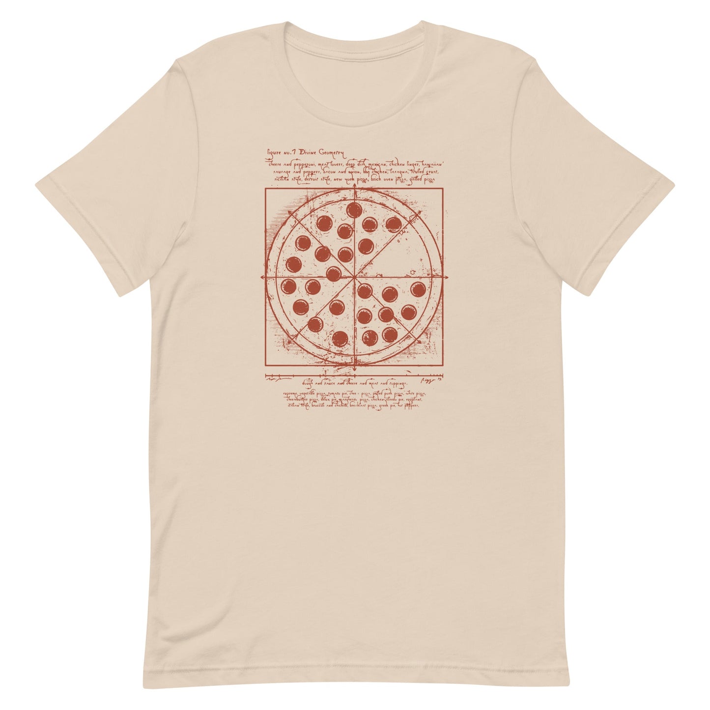 Vitruvian Pizza Men's Signature Tee