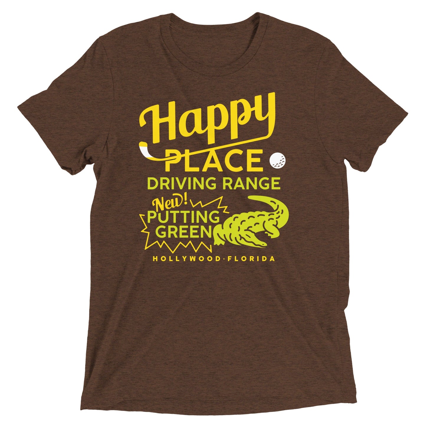 Happy Place Driving Range Men's Tri-Blend Tee