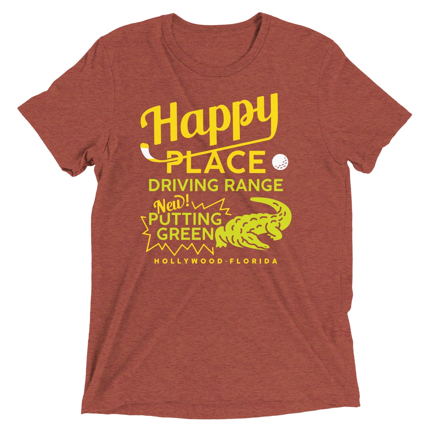 Happy Place Driving Range Men's Tri-Blend Tee