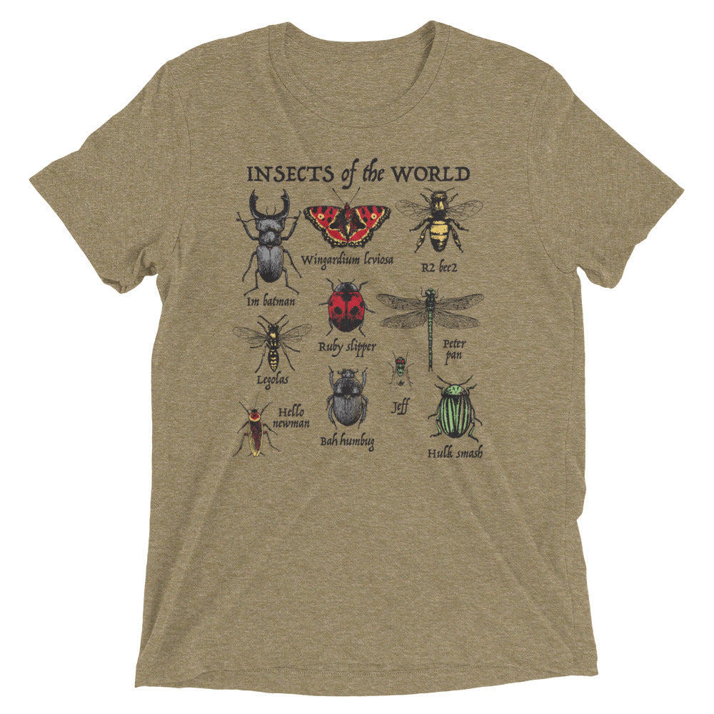 Insects Of The World Men's Tri-Blend Tee