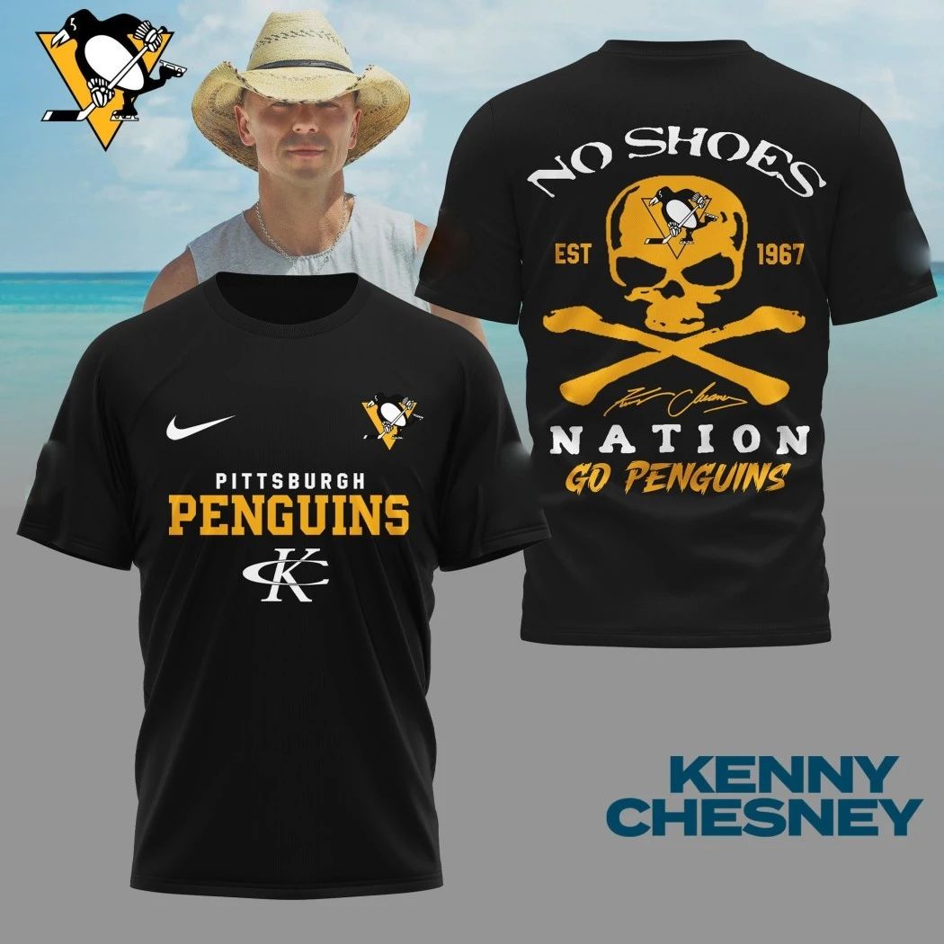 Pittsburgh Penguins t-shirt in collaboration with Kenny Chesney No Shoes Nation