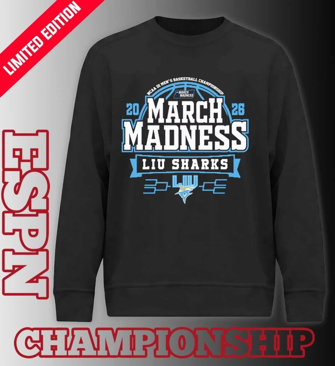 LIU Sharks Men’s Basketball March Madness Bound T-Shirt