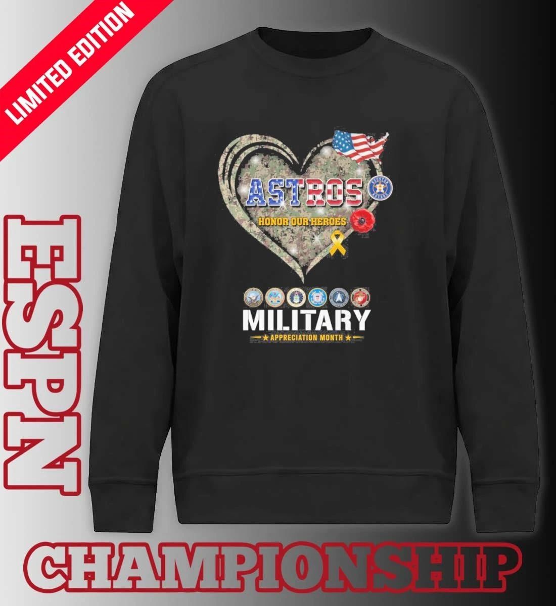 Houston Astros Honor Our Heroes Military Appreciation Month Shirt