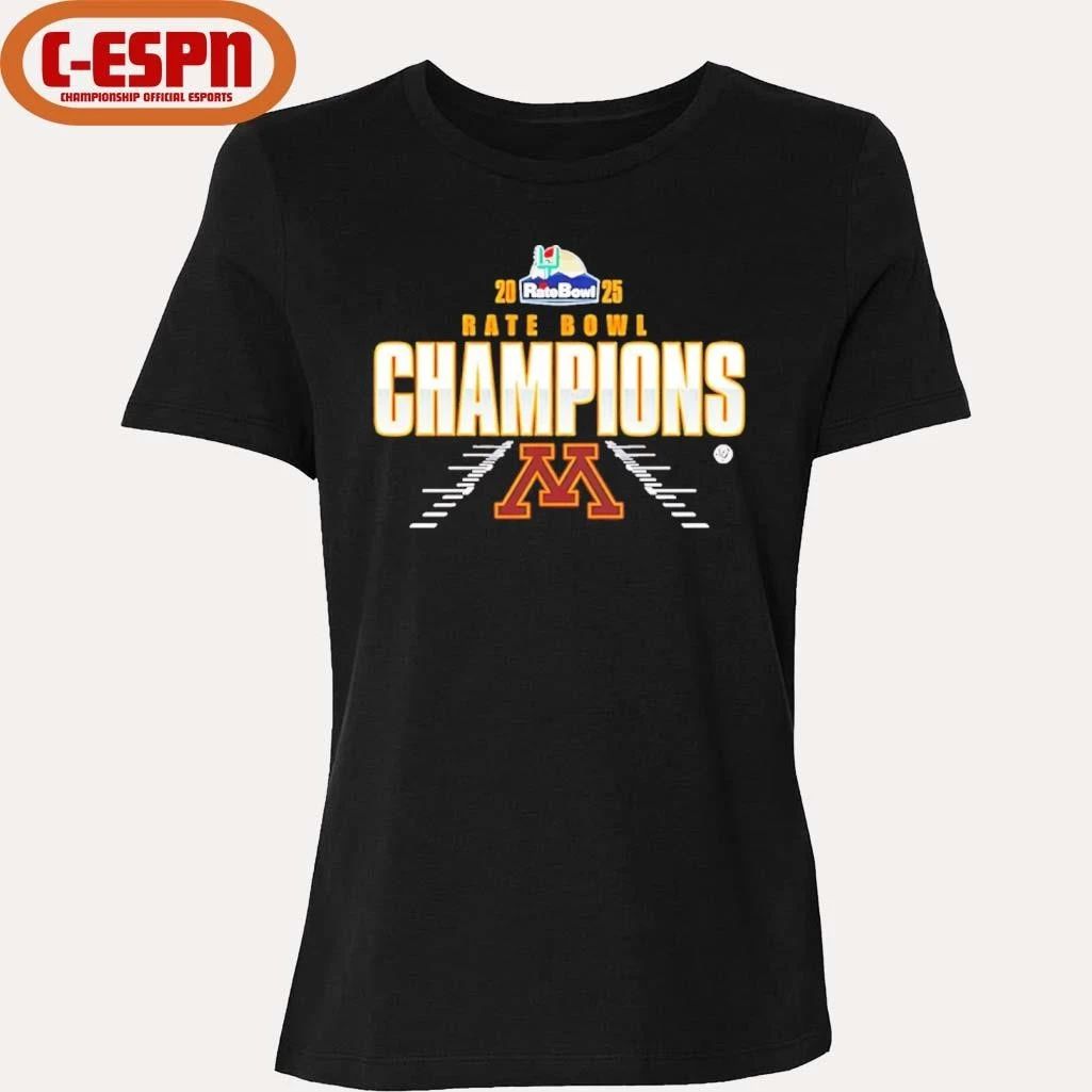 Minnesota Golden Gophers 2025 Rate Bowl Champions Shirt