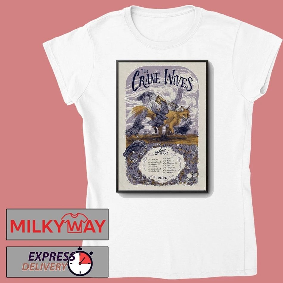 Poster The Crane Wives Tour April 2026 shirt
