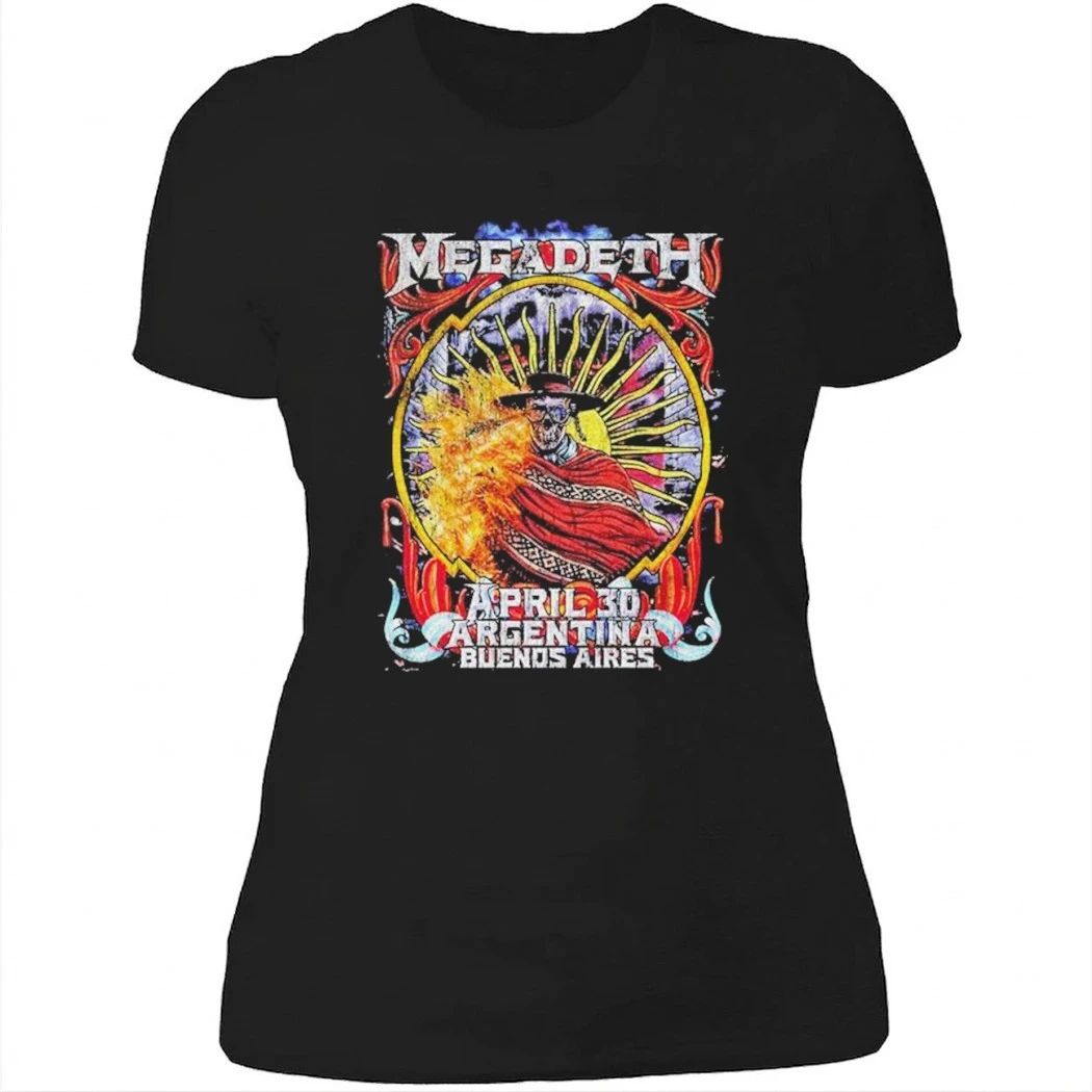 Megadeth Argentina 2026 Merch Tee At Buenos Aires On April 30 2026 Artwork By Blurryoso Cowboy Shirt