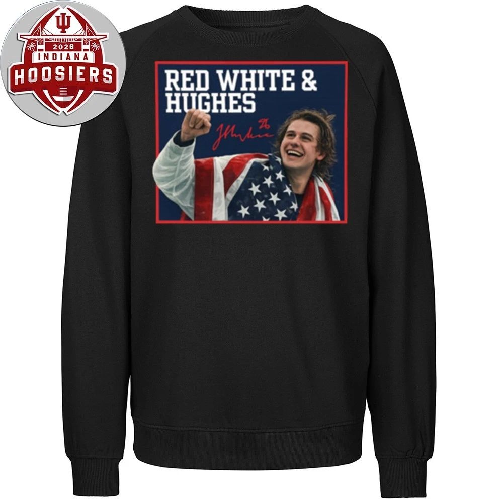 Jack Hughes-Usa Hockey Champions Red White & Hughes Signature T-Shirt