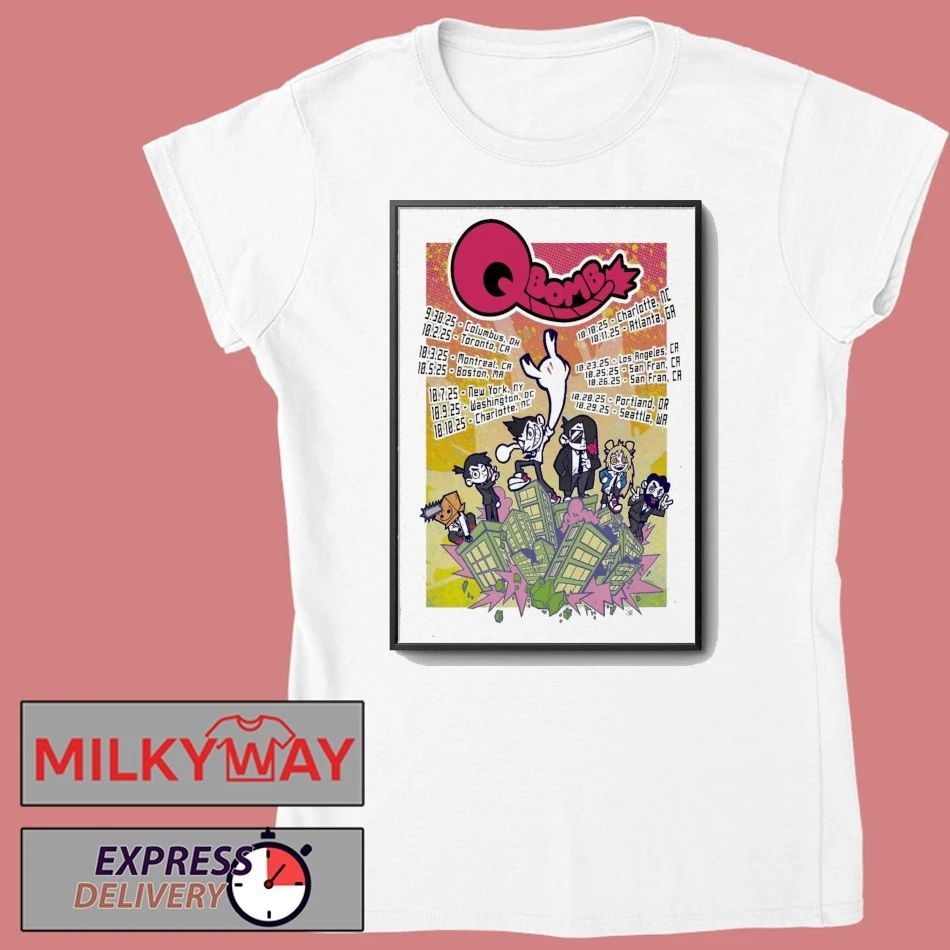 Qbomb Band Sep + Oct 2025 Tour Poster shirt