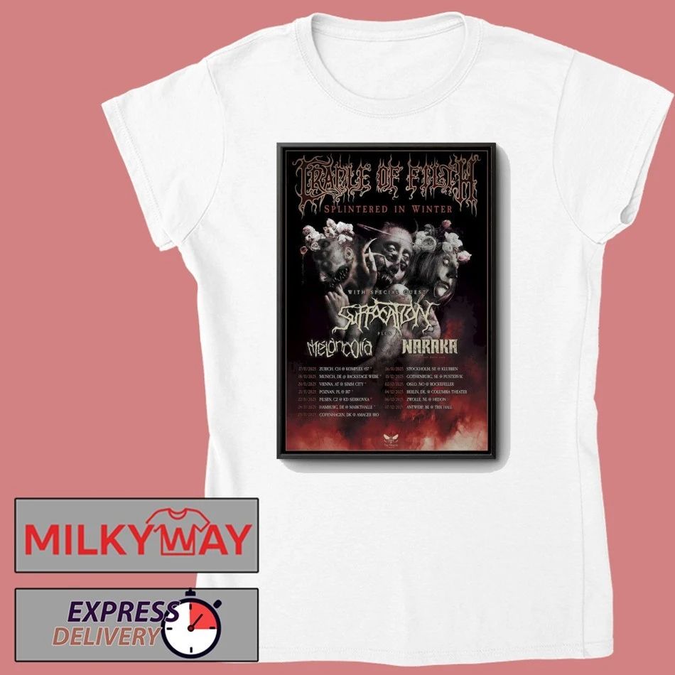 Suffocation Splintered In Winter Tour 2025 Poster shirt