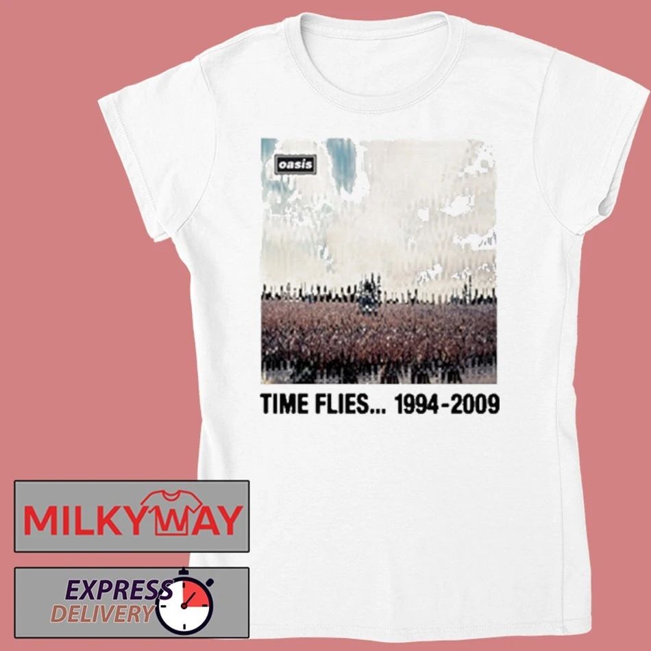 Oasis Time Flies 1994-2009 White Shirt