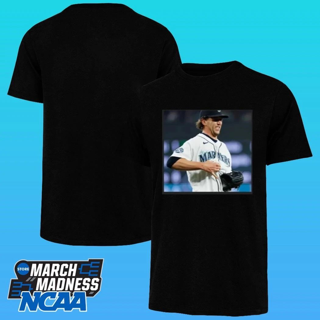 Logan Gilbert Baseball Pitcher Catches Ball In Shirt
