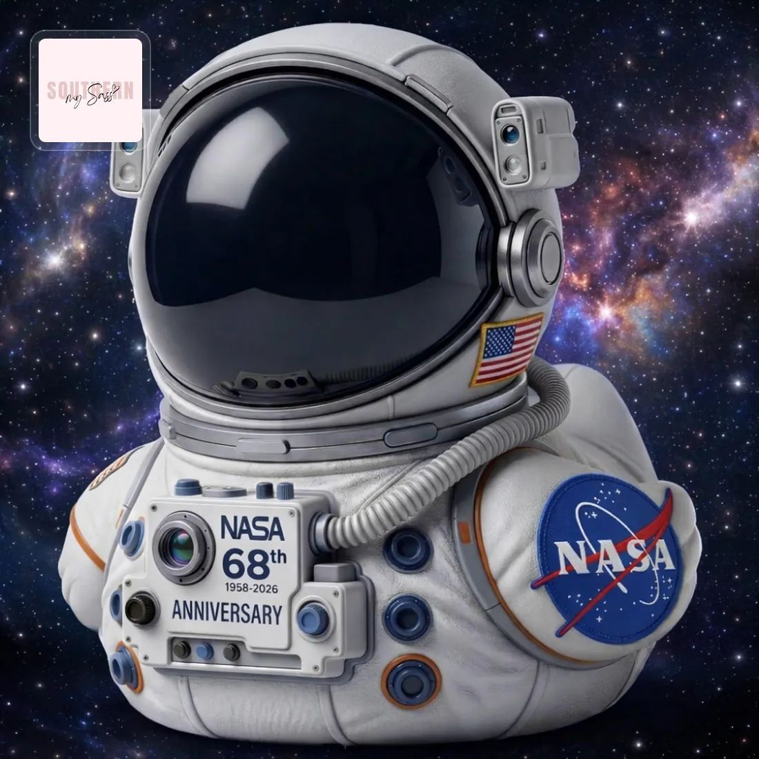 NASA 68th Anniversary Astronaut Collectible Resin Rubber Duck
