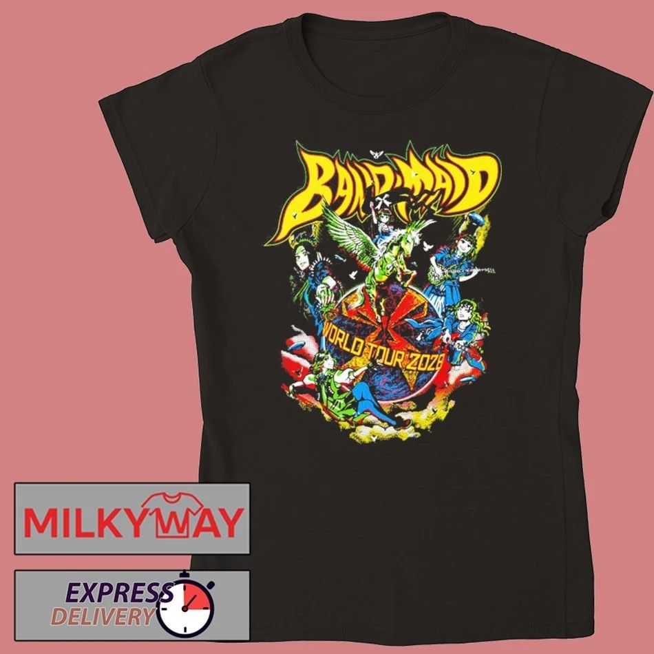 Band Maid World Tour 2026 Comic Omeisyusama Design By Shun Suzuki And Yokun shirt