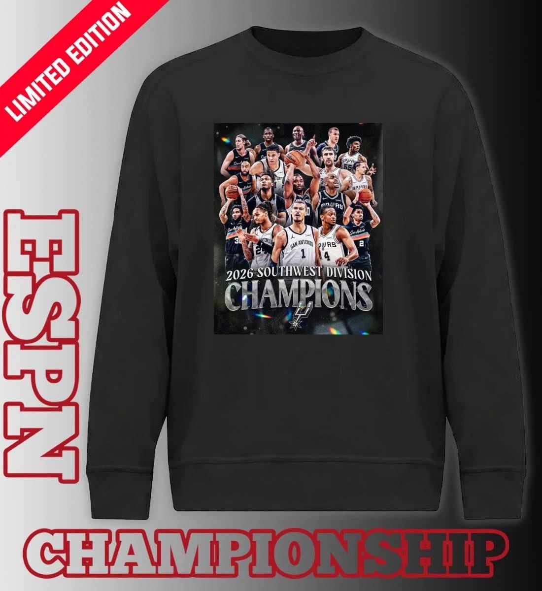San Antonio Spurs 2026 Southwest Division Champions Poster Shirt