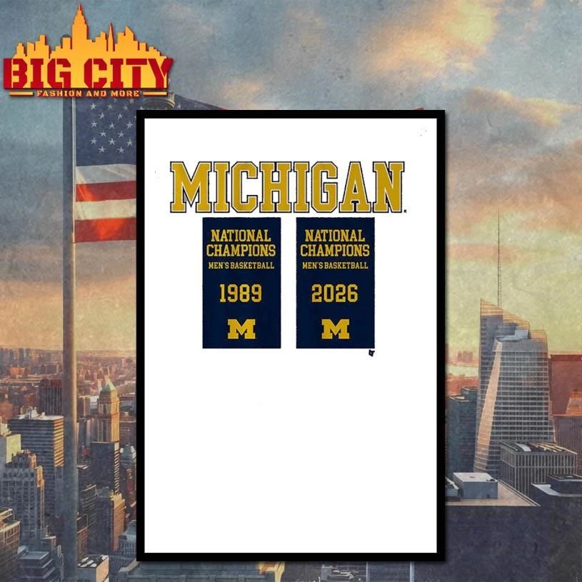 Michigan Wolverines MBB 2026 National Champions Banners Classic Shirt