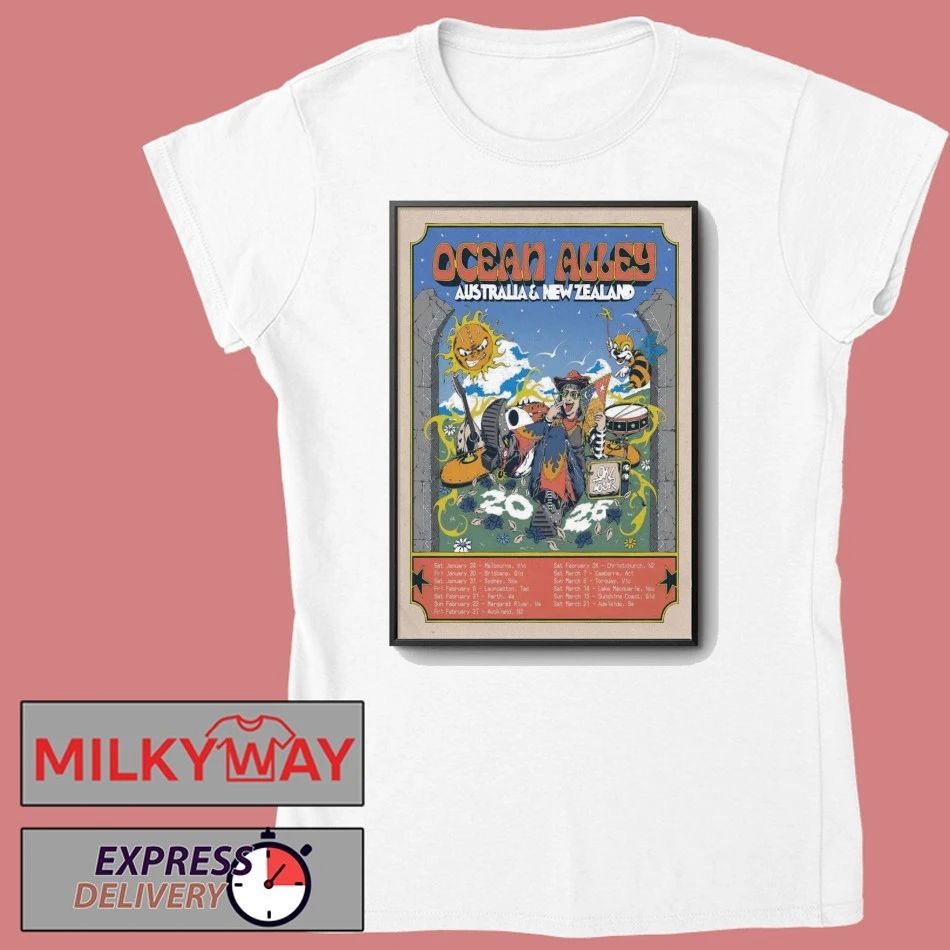 Ocean Alley AUS And NZ Tour 2026 Poster shirt