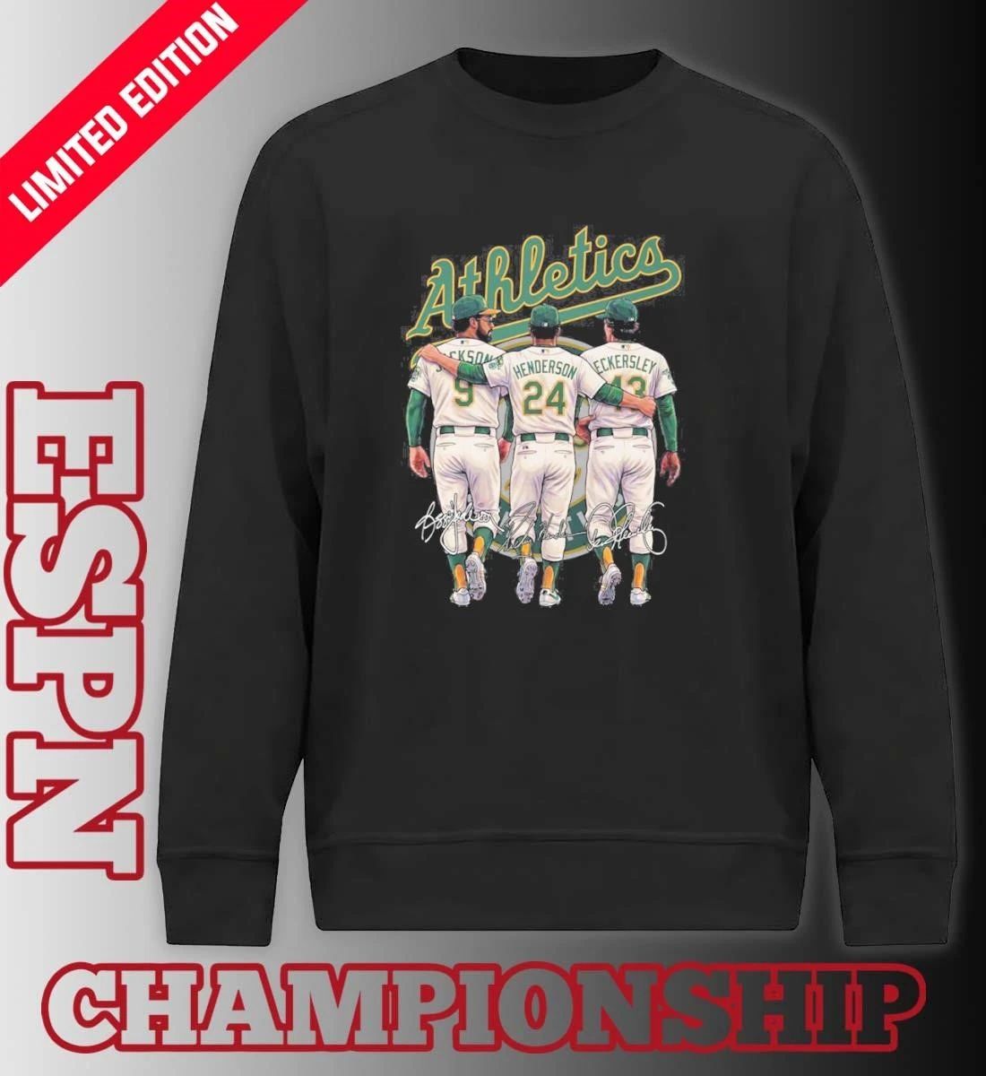 Oakland Athletics Reggie Jackson, Rickey Henderson And Dennis Eckersley Shirt